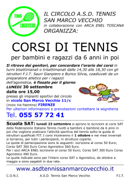 2014 corsi SAT - Tennis San Marco Vecchio