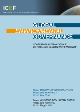GLOBAL ENVIRONMENTAL GOVERNANCE