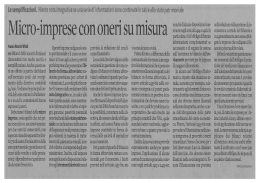 Micro-imprese con oneri su misura
