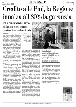Credito alle PMI_22.05.2013