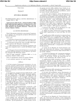 DELIBERAZIONE DELLA GIUNTA REGIONALE 31
