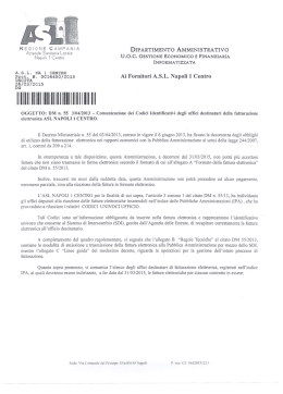 Codici Identificativi per la fatturazione elettronica