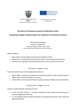 The history of European Economic and Monetary Union. Comparing