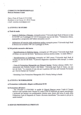 CURRICULUM PROFESSIONALE
