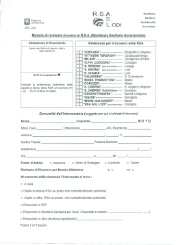 ASL Lodi Accreditate - Fondazione Santa Chiara