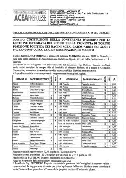 Delibera dell`Assemblea Consortile n. 05/2014