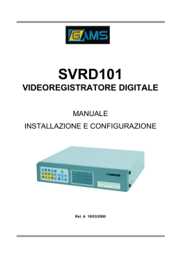 svrd101 videoregistratore digitale