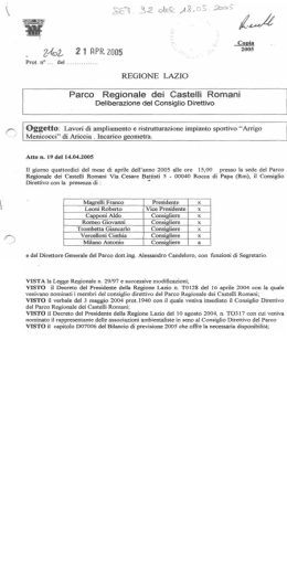Z`&Eacute;D2, 21 HPR.ZU&Ugrave;S 2005 - Parco Regionale dei Castelli Romani