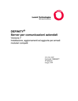 DEFINITY&reg; Server per comunicazioni aziendali