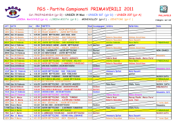 PGS - Partite Campionati PRIMAVERILI 2011