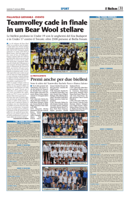 Teamvolley cade in finale in un Bear Wool stellare