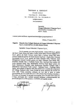 ANIMA SGR + ALTRI - Nomina Collegio sindacale PDF File