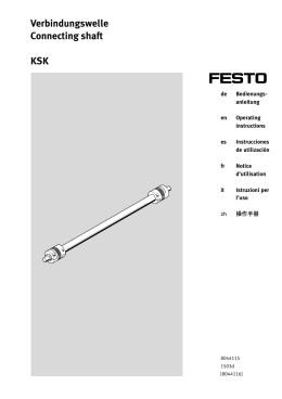 Verbindungswelle Connecting shaft KSK