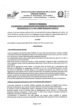 Contratto Integrativo Utilizzazioni e Assegnazioni a.s.