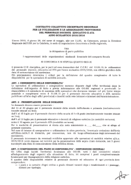 Il contratto - Ufficio Scolastico Regionale per la Calabria