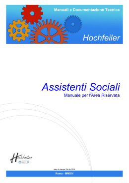 Manuale Operativo - Consiglio Nazionale Ordine Assistenti Sociali
