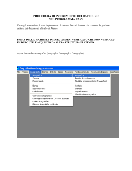 Procedimento per inserzione file PDF - DURC su easy