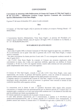 delibera di giunta e convenzione