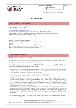 TUTTOCONTO - Banca Monte dei Paschi di Siena S.p.A.