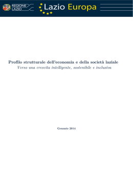 Tendenze economia e societ&agrave; laziale - Analisi