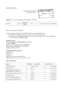 Esito di gara - Comune di Bracigliano