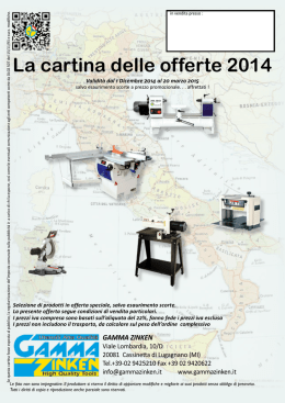 La cartina delle offerte 2014