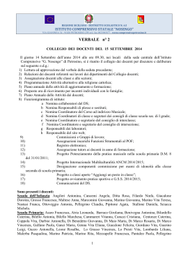VERBALE n&deg; 108 - "Gesualdo Nosengo" Petrosino