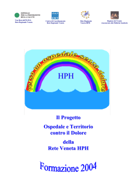 Manuale Formazione Dolore - Ospedali per la promozione della salute