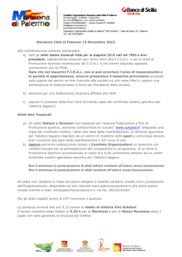 Non è ammessa la partecipazione di atleti italiani residenti all`estero