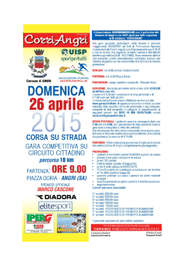 la Il&ldquo;eclizione "CORRIAIIIORI" Alla gara possono