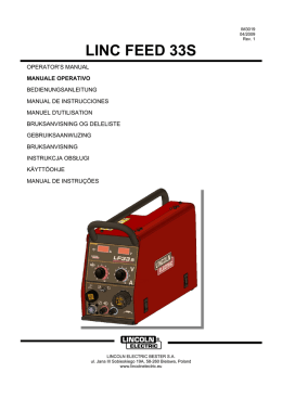 manuale operativo - Lincoln Electric