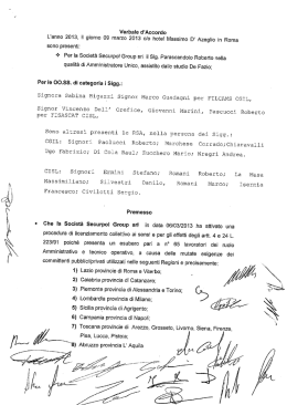 Securpol Verbale di accordo 9-3-2013 - Filcams