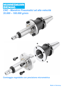 Mandrini Pneumatici ad alta velocit&agrave; 35.000 &ndash; 100.000