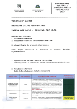 Verbale n. 5 del 03-02-2015 - Agenzia Regionale Sanitaria