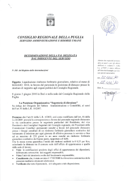 consiglio regionale della puglia ser vizio amministrazione e risorse