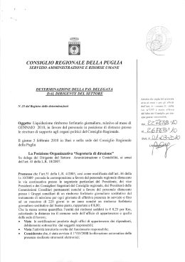 consiglio regionale della puglia ser vizio amministrazione e risorse