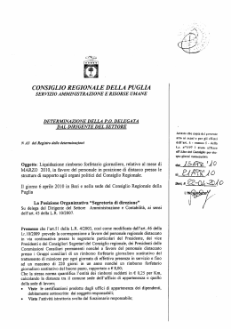 consiglio regionale della puglia ser vizio amministrazione e risorse