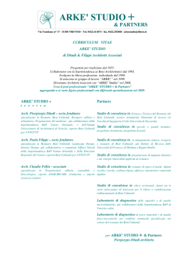 CURRICULUM VITAE ARKE` STUDIO di Ditadi & Filippi Architetti