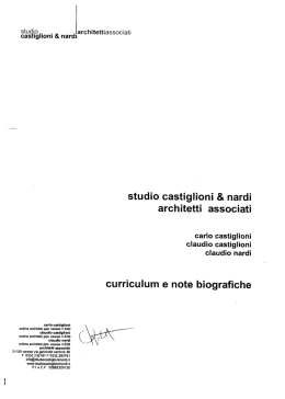 studio castiglioni & nardi architetti associati curriculum e note