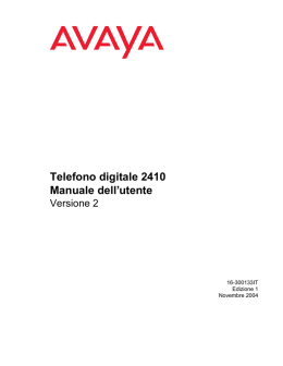 Telefono digitale 2410 Manuale dell`utente