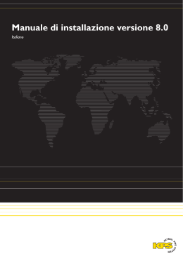 Manuale di installazione versione 8.0