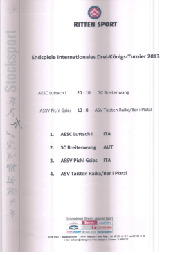 Page 1 I? RI`I`TEN SPUR`I` Endspмele Internationales Drei