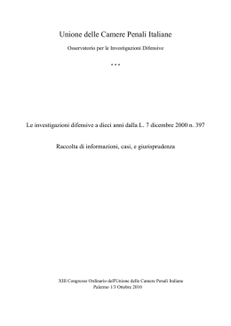 Investigazioni-difensive - Camera Penale di Bologna
