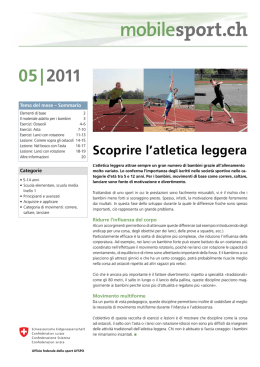 mobilesport.ch - 05/11 - Scoprire l`atletica leggera