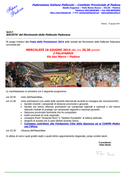 L`elenco dei premiati