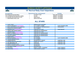 ELENCO ISCRITTI UFFICIALE 10° Revival Rally Club Valpantena