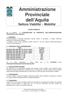 Avviso pubblico - Provincia dell`Aquila