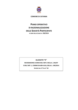 D &ndash; Schede ricognizione L.244-2007 e L.190-2014