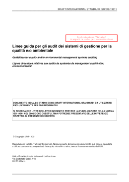 Linee guida per gli audit dei sistemi di gestione per la qualit&agrave; e/o
