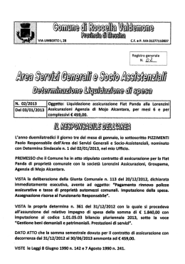 Liquidazione assicurazione Fiat Panda alla Lorenzini Assicurazioni